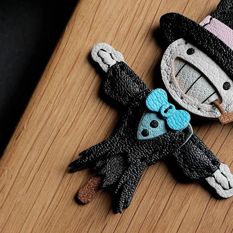 Exquisite Leather Bag Charm – Scarecrow Design