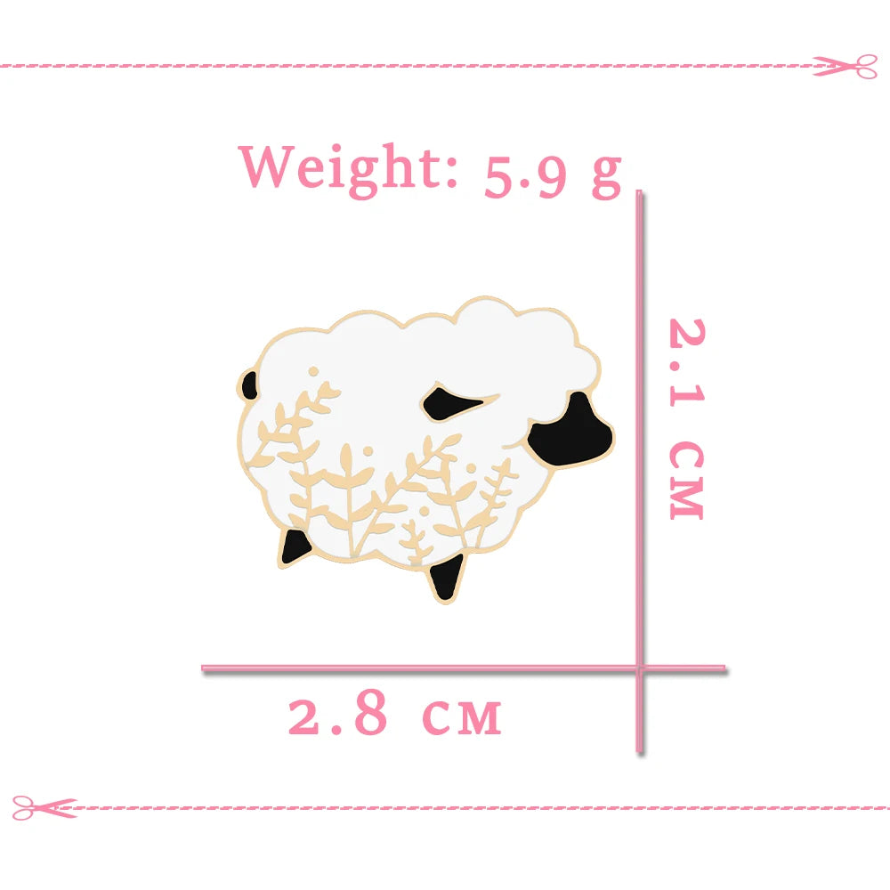 Cute Black Goat Enamel Pin – Funny Cartoon Animal Brooch