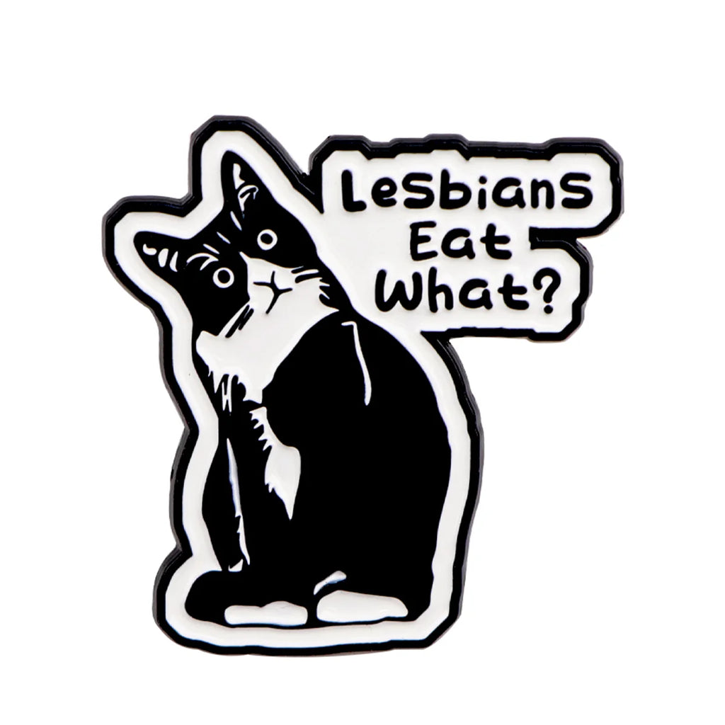 Cute Black Cat Enamel Pin – Witchy Halloween Brooch