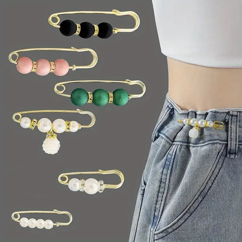 Kpop Gold Brooch Set – Fashion Safety Pins for Women