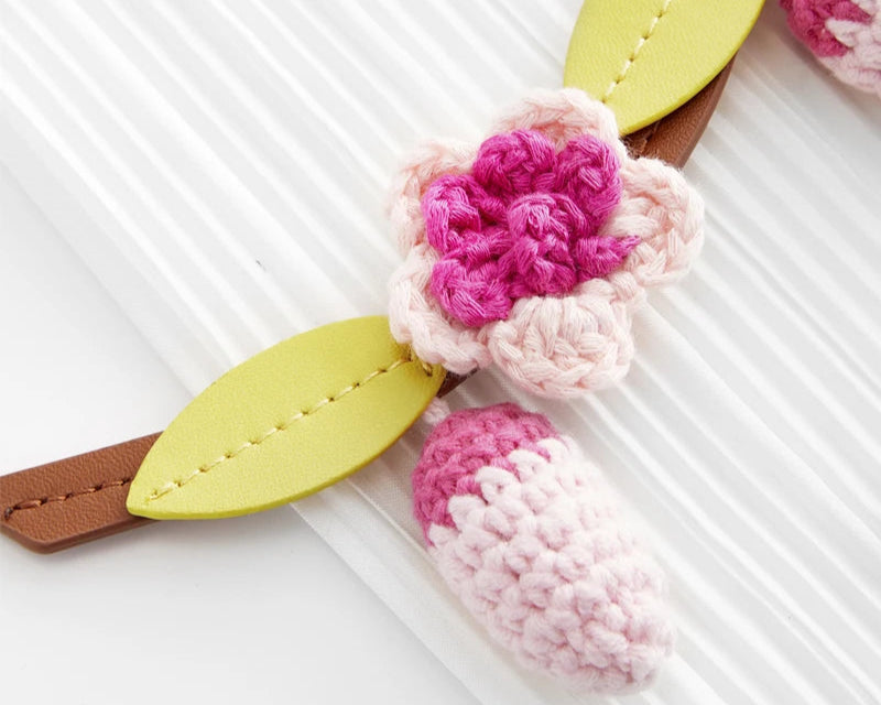 Knitted Cherry Blossom Bag Accessory