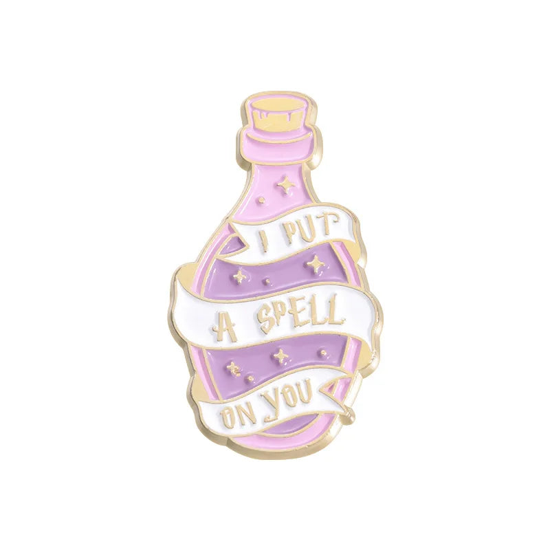 Mystic Crow Enamel Pin – Tarot & Magic Ball Design
