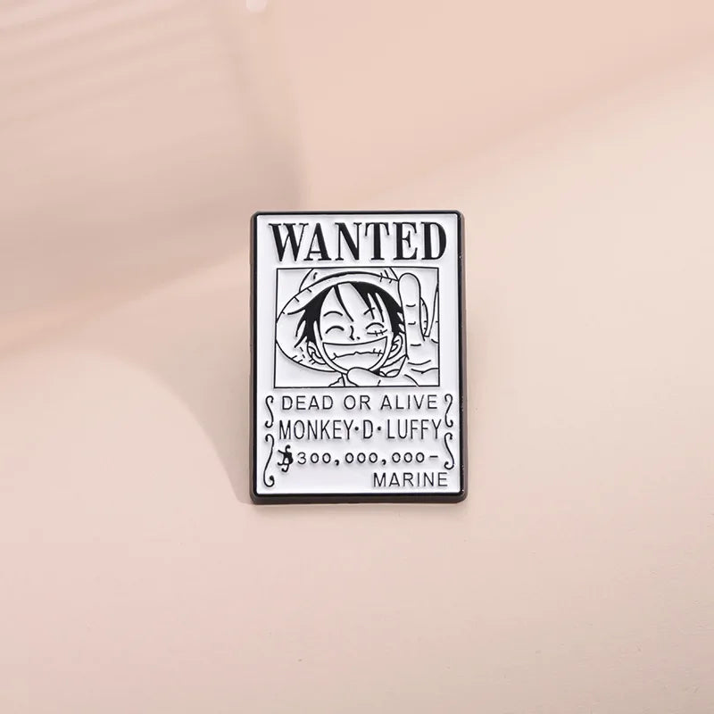 One Piece Luffy Enamel Pin – Straw Hat Pirate Anime Badge