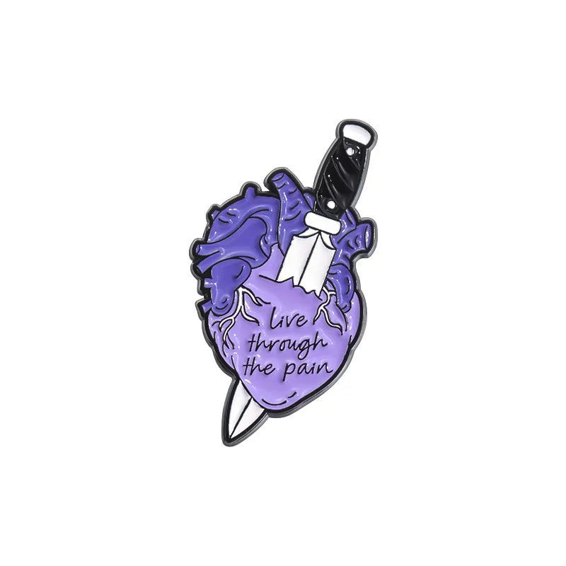 Mystic Crow Enamel Pin – Tarot & Magic Ball Design