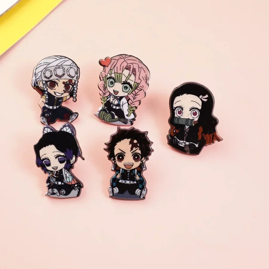 Demon Slayer Backpack & Clothes Pins – Anime Jewelry Gift