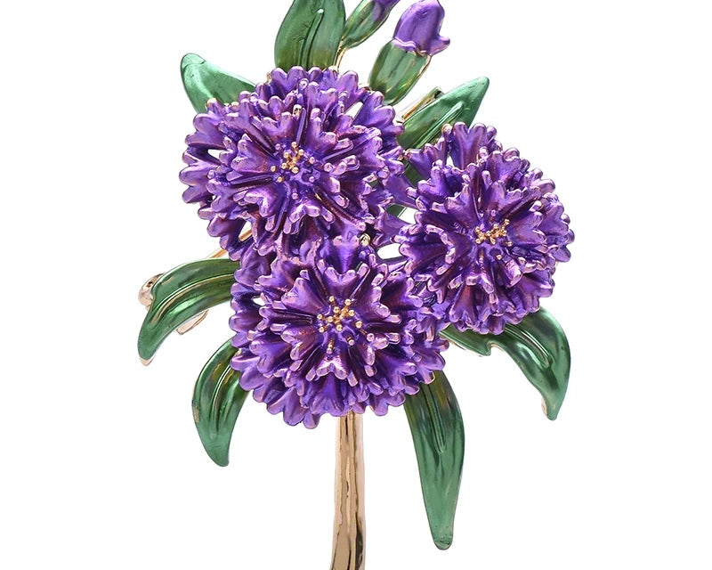 4-Color Elegant Plant Brooch Pin