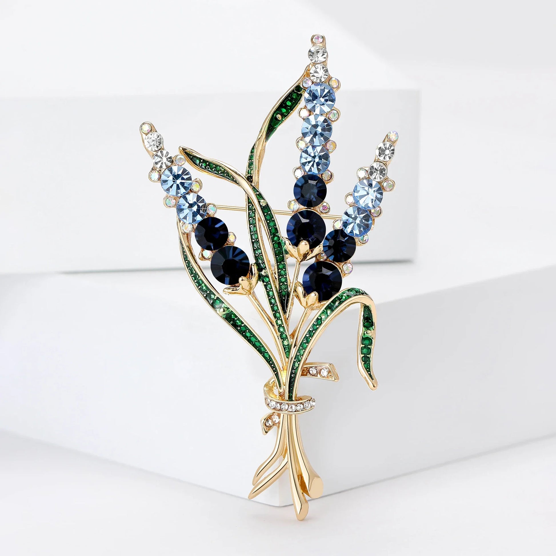 Rhinestone Wheat Ear Brooch