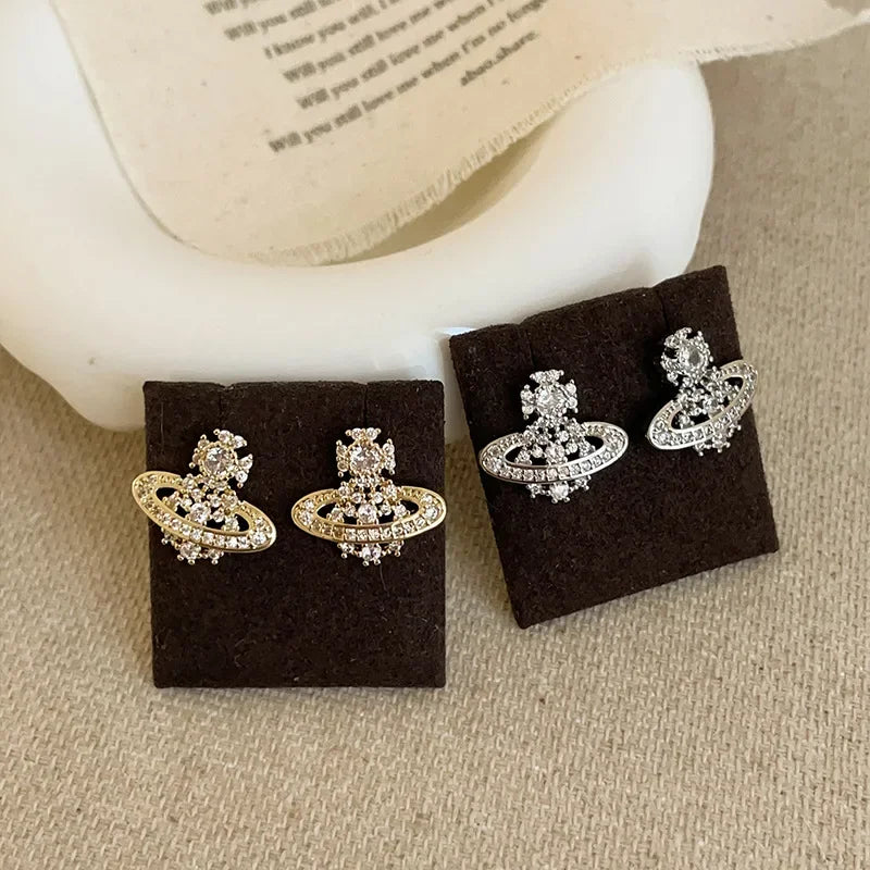 Trendy 3D Planet Earrings