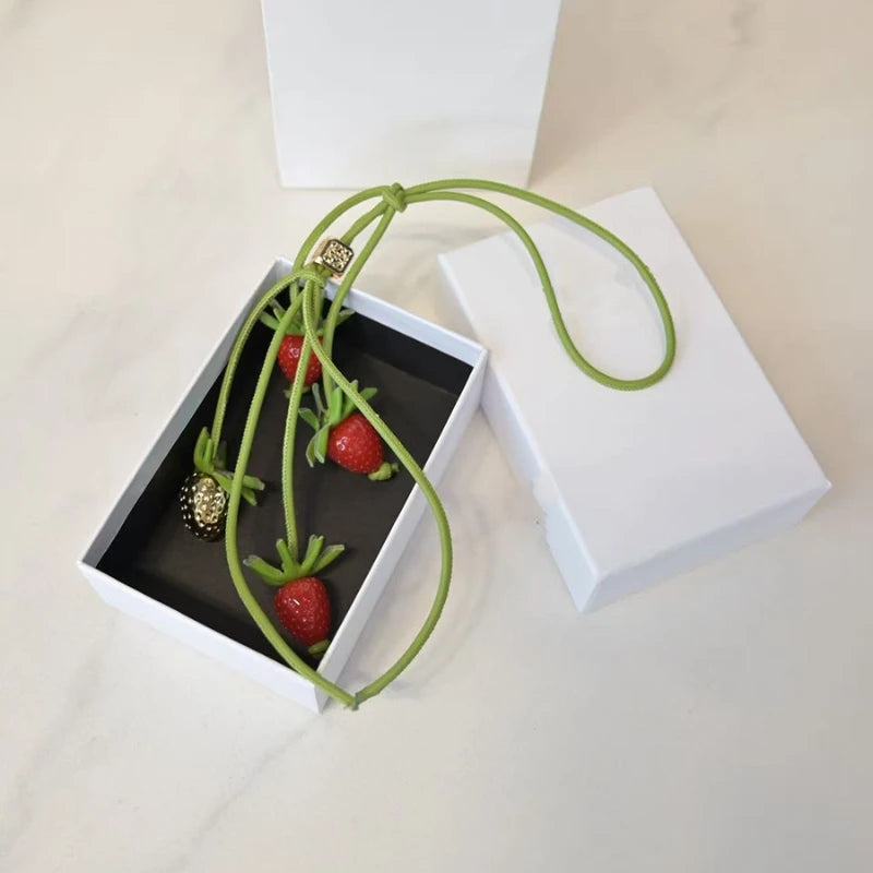 Raspberry & Blackberry Charm – Leather Bag Accessory