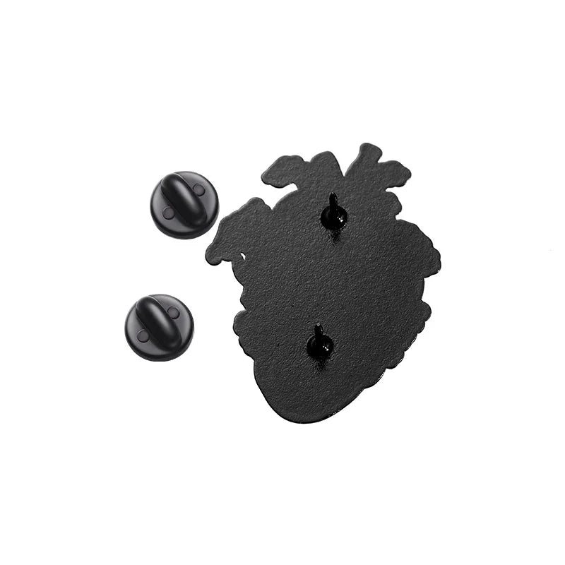 Ocean Wave Heart Brooch – Blue Landscape Pin