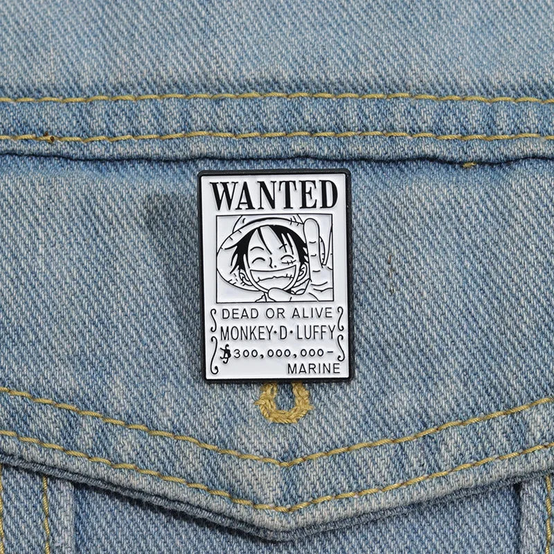 One Piece Luffy Enamel Pin – Straw Hat Pirate Anime Badge