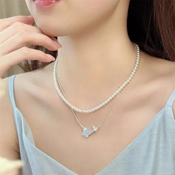 Adjustable Butterfly Crystal Jewelry Set