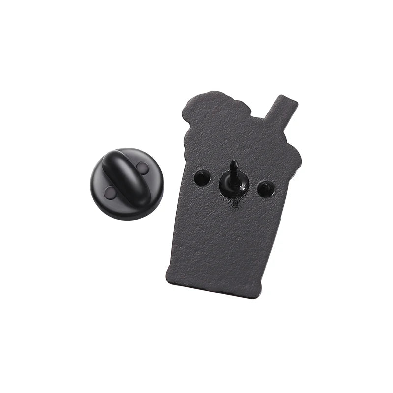 Spooky Pumpkin Milk Tea Brooch – Cute Halloween Pin