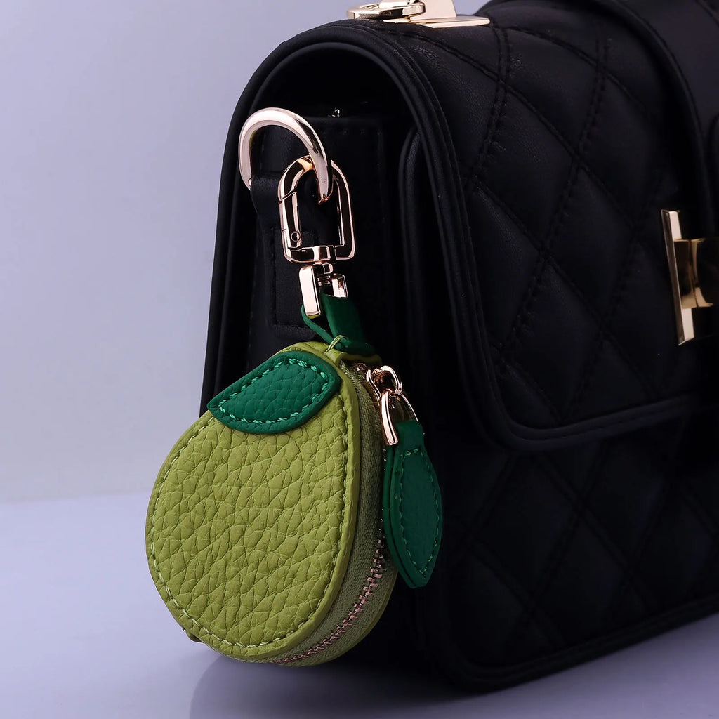 Cute Fruit Coin Purse – Lemon, Strawberry & Cherry Mini Wallets | PU Leather Keychain bag charm