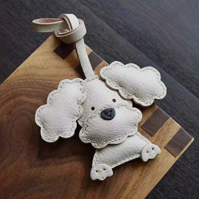 Exquisite Leather Bag Charm – Scarecrow Design