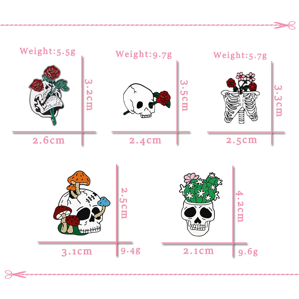 4-9pcs Cute Enamel Pin Set – Cats, Goose, Skull & Stethoscope Brooches | Fun Bag & Jacket Badges”  This way: