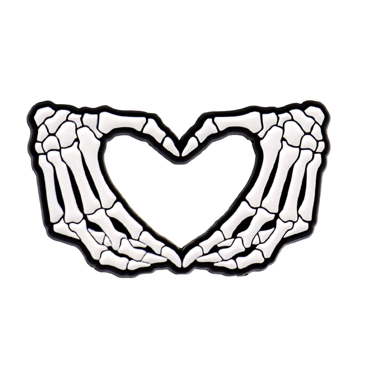 Spooky Skeleton Pin – Halloween Love Brooch, Punk Jewelry Gift