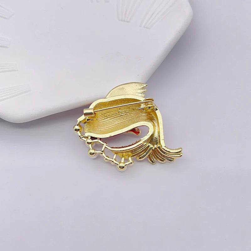 Blue Enamel Butterfly Brooch