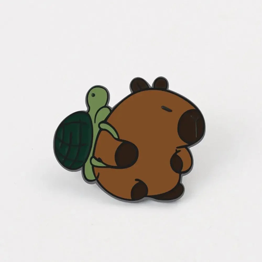 Capybara & Dolphin Brooch – Cute Bag Charm