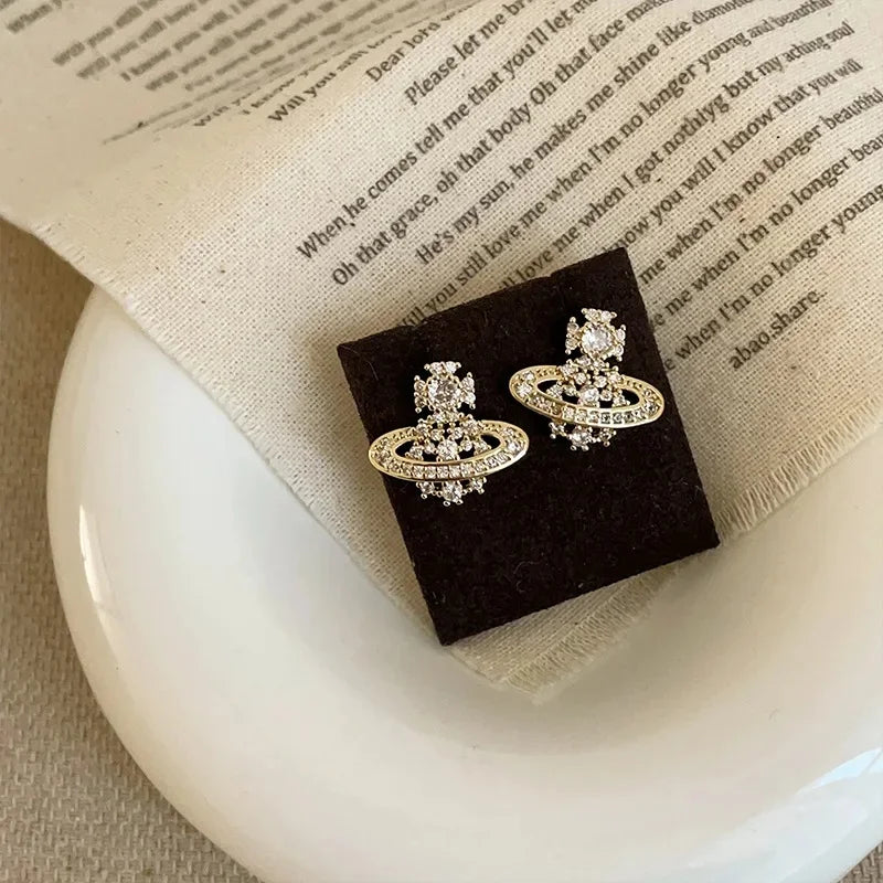 Trendy 3D Planet Earrings