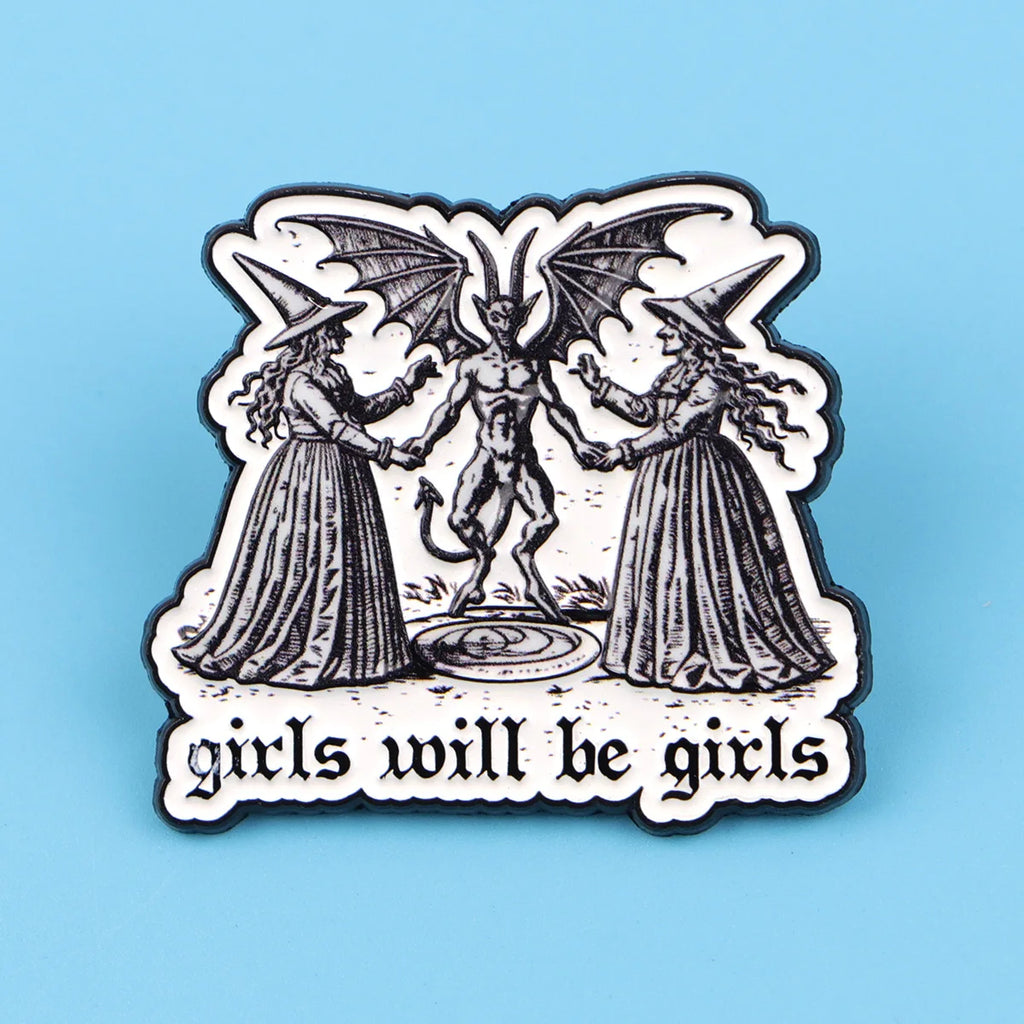Feminist Witch Enamel Pin – Funny Brooch Badge