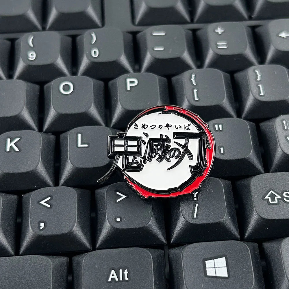 Demon Slayer Kimetsu no Yaiba Enamel Pin – Anime Logo Lapel Badge for Backpack, Hat & Clothing Accessories