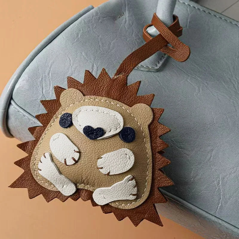 Exquisite Leather Bag Charm – Scarecrow Design