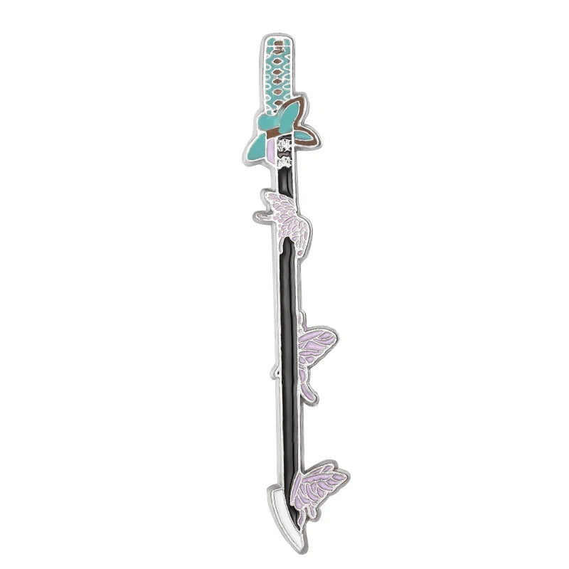 Demon Slayer Weapon Enamel Pins – Anime Sword Metal Brooch Badge