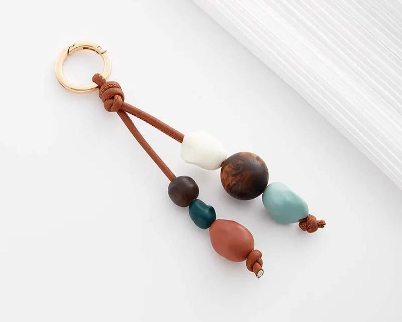 Retro Beaded Bag Charm