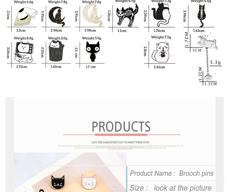 Cat Lover Collection – Cute Enamel Brooches