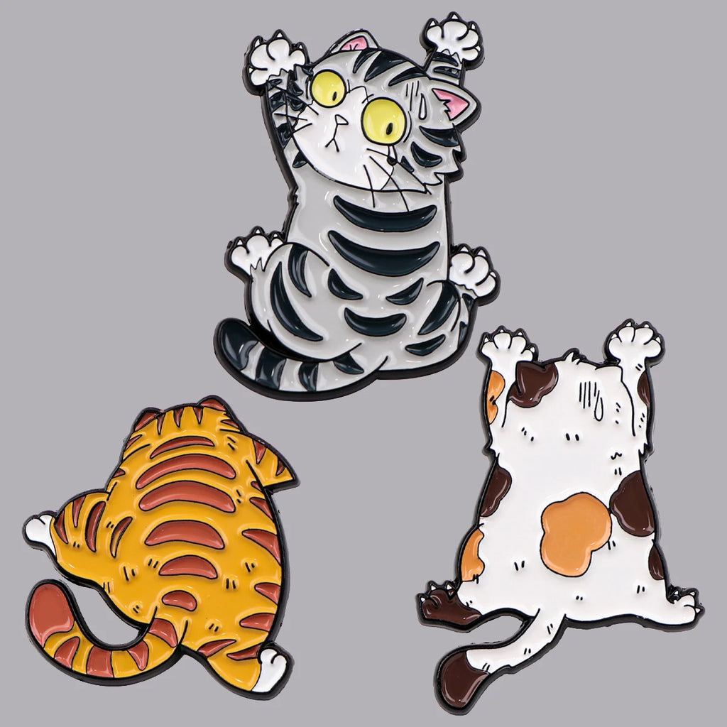 Kawaii Cat Enamel Pin – Cute Animal Brooch