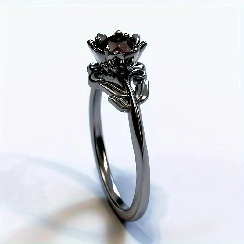 Vintage Black Flower Jewelry